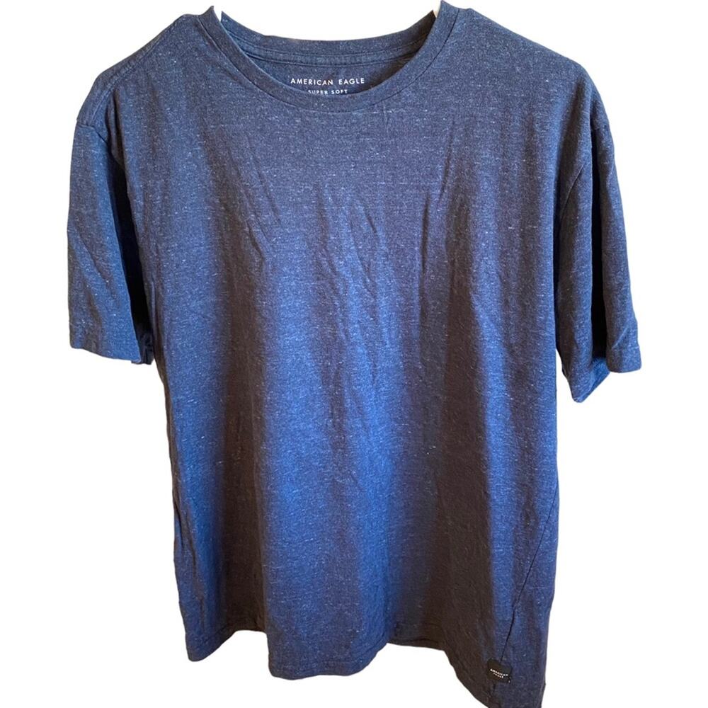 American Eagle Shirt Womens Small Super Soft Standard fit blue heathered S